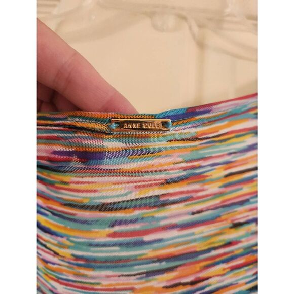 Anne Cole Signature multi colored semi sheer bathing suit cover up size small - Picture 5 of 8